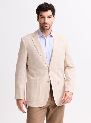 Vestón Recto Espigado con Lino