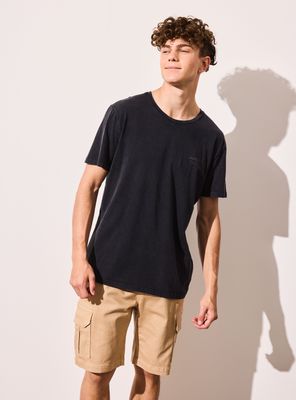 Polera Estampada en la Espalda con Lavado