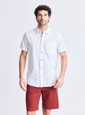 Camisa Casual Manga Corta Algodón