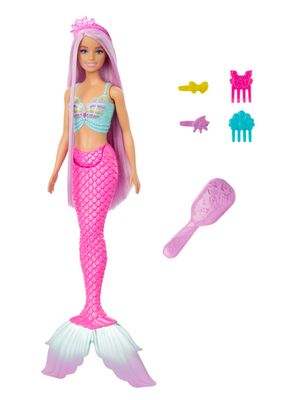 Muñeca Sirena Fantasía Cabello Largo de Ensueño