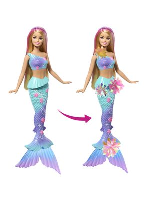Imagen 2 del producto Muñeca Sirena con Transformación de Flores Cabello Rosa
