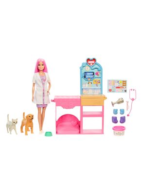 Imagen 2 del producto Set Barbie Veterinaria con Mascotas y Accesorios