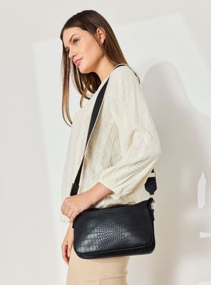 Cartera Crossbody Detalle Croco