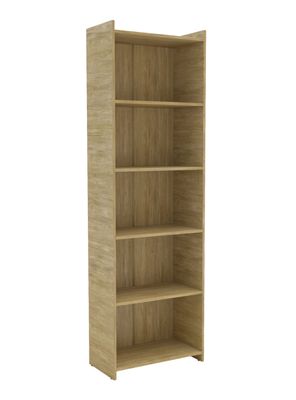 Librero Lib 5 Repisas Café 183x30x57 cm