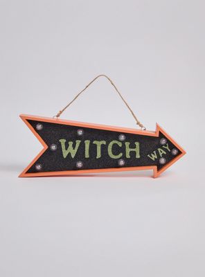 Cartel Flecha con Luces Halloween