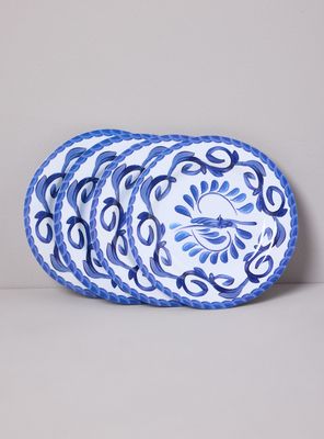 Set de 4 Platos Melamina Amalfi 22.8 cm