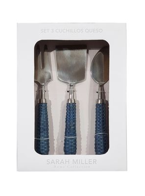 Set de 3 Cuchillos Queso Ratan
