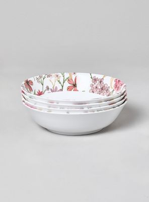 Set de 4 Bowls Melamina Floral 19 cm