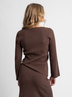 Imagen 2 del producto Polera Tejida Alexia Café