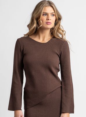 Polera Tejida Alexia Café