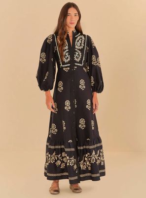 Imagen 1 del producto Vestido Largo con Detalles Bordados