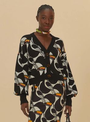 Chaleco Abotonado con Diseño Tucán