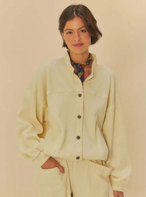 Chaqueta Bomber con Textura