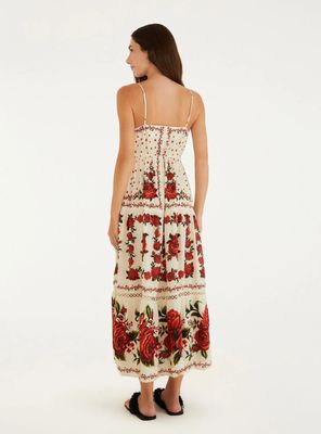 Imagen 2 del producto Vestido Midi Estampado Rosas