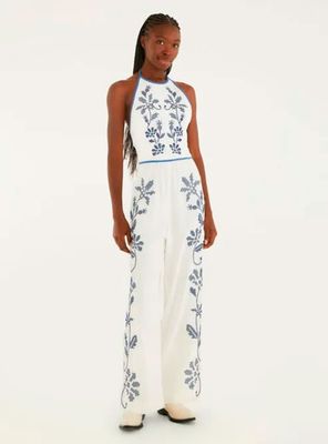 Enterito Cuello Halter con Bordados