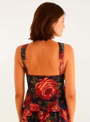 Imagen 2 del producto Blusa Floral con Escote Frontal