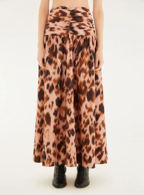 Falda Animal Print Detalle