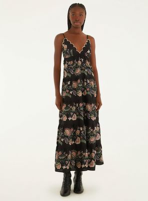 Vestido Midi Detalle en el Escote