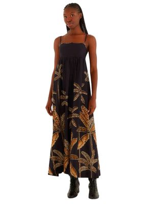 Vestido Largo con Estampado Palmera