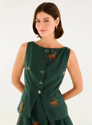 Imagen 1 del producto Blusa Abotonada Diseño de Leopardos