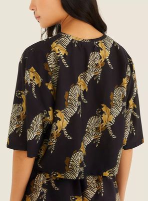 Imagen 2 del producto Polera Crop Estampado Cebra