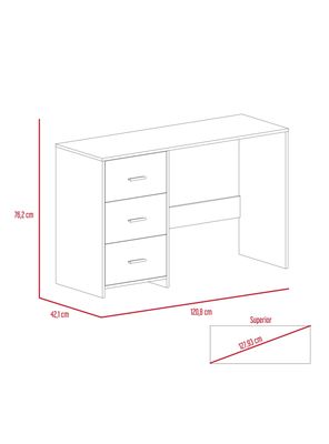 Imagen 2 del producto Escritorio Eco 3 Cajones Wengue