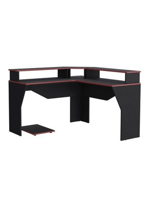 Escritorio Gamer en L Guma Wengue Rojo