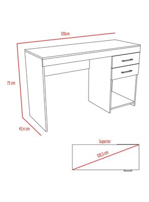 Imagen 2 del producto Escritorio Ibare 2 Cajones Wengue
