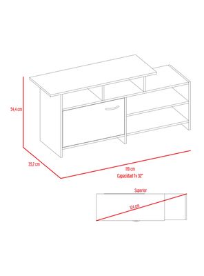 Imagen 2 del producto Rack TV 40"" Lima 1 Puerta Rovere