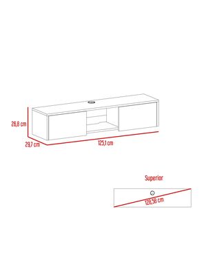 Imagen 2 del producto Panel TV 49"" Glen 2 Puertas Macadamia