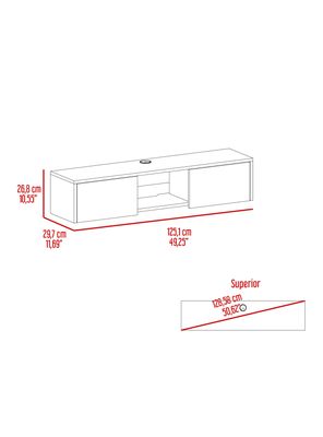 Imagen 2 del producto Panel TV 49"" Glen 2 Puertas Wengue