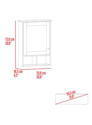 Imagen 2 del producto Botiquín Viña 1 Puerta con Espejo Blanco