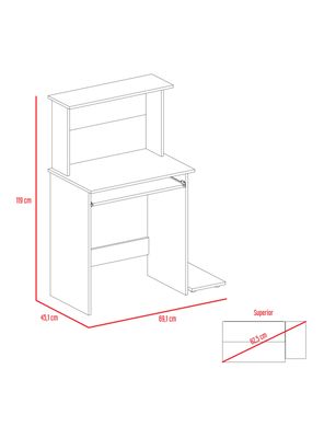 Imagen 2 del producto Escritorio Recto Módulo Torre PC Duna