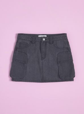 Falda Denim con Bolsillos Cargo