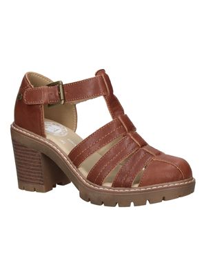 Imagen 2 del producto Sandalia Cerrada con Tacap Cuadrado Cuero Mujer