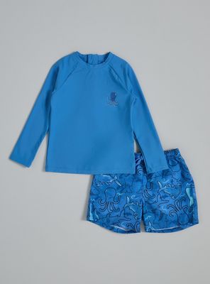 Traje de Baño 2 Piezas Estampado Marino