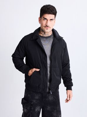 Chaqueta Bomber con Cuello Ed Hardy Bordado Espald