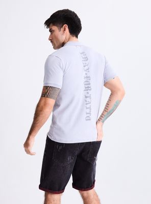 Imagen 2 del producto Polera Ed Hardy Cuello Polo Lavado Ácido Estampado Espalda