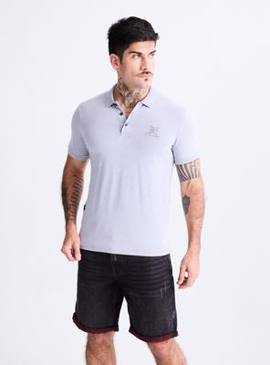 Polera Ed Hardy Cuello Polo Lavado Ácido Estampado Espalda