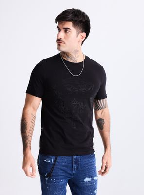 Polera Ed Hardy Tigre con Strass Brillantes