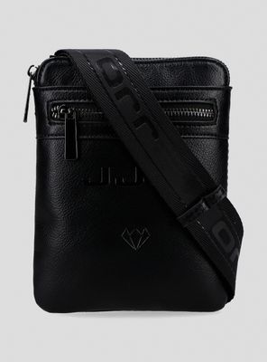 Bolso Cruzado Simil Cuero con Cierre