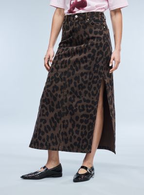 Falda Estampada Print Tiro Medio