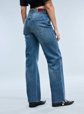 Imagen 2 del producto Jeans Wide Leg 5 Bolsillos Tiro Medio