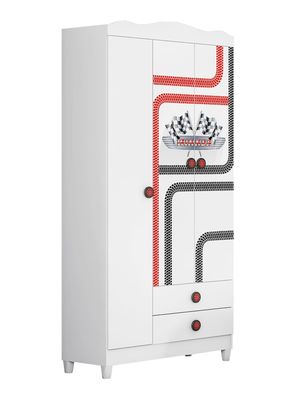 Clóset Fast Car 3 Puertas Blanco