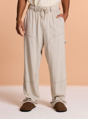 Pantalón Lino e Hilos en Contraste