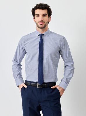 Camisa Slim Fantasía y Liso