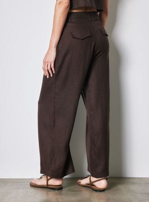 Imagen 2 del producto Pantalón Wide Leg con Bolsillos Laterales y Tapetas Traseras