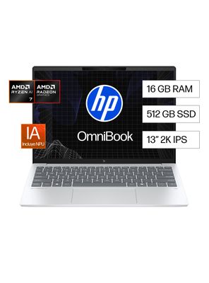 Imagen 2 del producto Notebook OmniBook 7 Aero AI 13-bg1071la AMD Ryzen AI 7 16GB RAM 512GB SSD 13.3'' 2K 60Hz