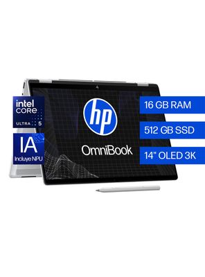 Imagen 2 del producto Notebook OmniBook X Flip 14-FM0051LA Intel Core Ultra 5 16GB 14' OLED + Lápiz HP