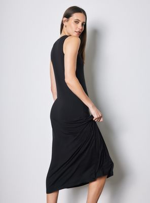 Imagen 2 del producto Vestido Largo Escote Redondo con Abertura Lateral